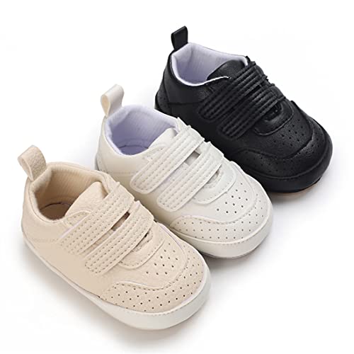 Image of E-FAK Baby Shoes Boys Girls Infant Sneakers Non-Slip Rubber Sole Toddler Crib First Walker Shoes