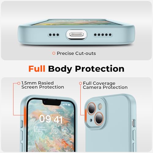 SUPFINE Designed for iPhone 15 Silicone Case Sky Blue - image 4