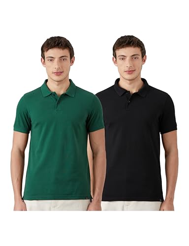 Image of Amazon Brand - Symbol Men's Cotton Rich Solid Polo Tshirt | Collar Tshirts | Half Sleeves | Plain-Regular Fit (Available in Plus Sizes and Combo Pack of 2)