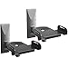 Drall 2 Pezzi Supporto Universale per Altoparlanti - Girevole, inclinabile, ruotabile - Fino a 12 kg - Supporto a Parete per Altoparlanti WLAN Airplay Home Cinema - 1 Paio Nero Modello: BH5B