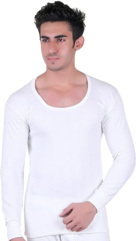 Men's Thermal Winter Wear Full Sleeves Body Warmer Top Only in Off White & Grey : Stay Warm and Stylish in Cold Weather with Ultimate Comfort-image-44