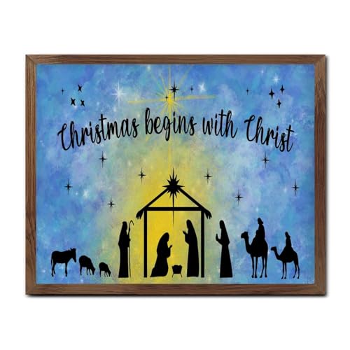 Panneau mural en bois Merry Christmas déco de Noël salon 40x50 cm