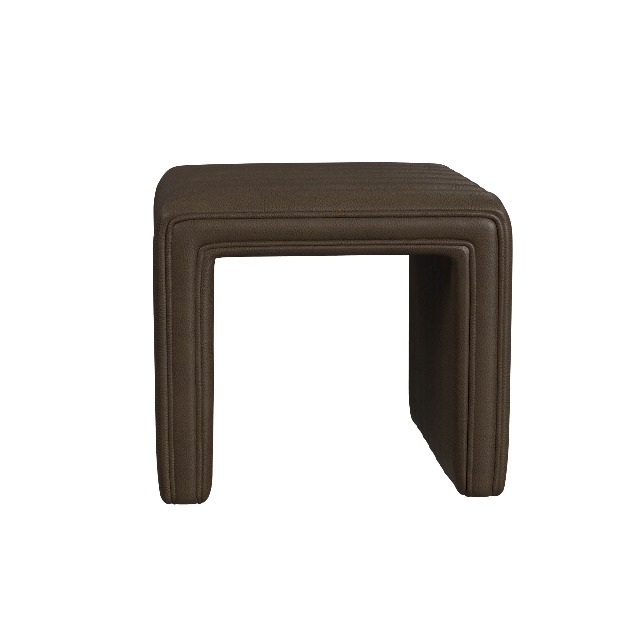 Amazon.com: HomePop Modern Channel Tufted Faux Leather Ottoman