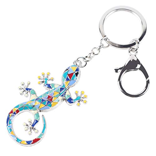 WEVENI Alloy Gecko Lizard Keychain Fashion Jewelry For Women Girls Car Wallet Bag Charms3