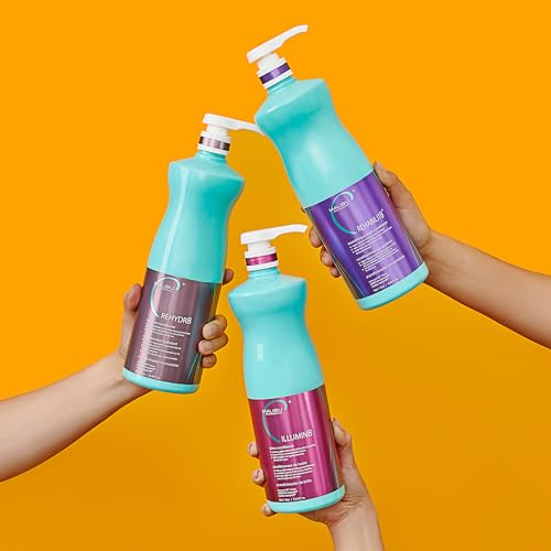 Malibu C REHABILIT8 Smoothing Protein Conditioner - Replenishes Hair Protein & Amino Acids to Prevent Breakage - Hydrating Conditioner for Damaged Hair