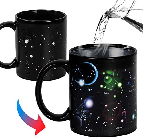 Kmiles Heat Changing Constellation Mug Colour Changing Mug Magical Coffee Mug Tea Cup 12 Ounce - Novelty for Xmas Funny Gifts