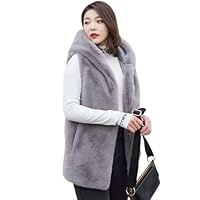 Amazon.co.jp: フェイクファー ベスト ファー ロング ジレ