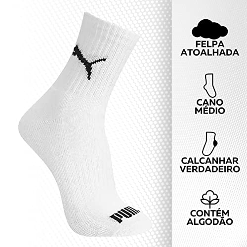 Kit 06 Pares Meia Cano Médio Esportiva | KIT - C | 34-39
