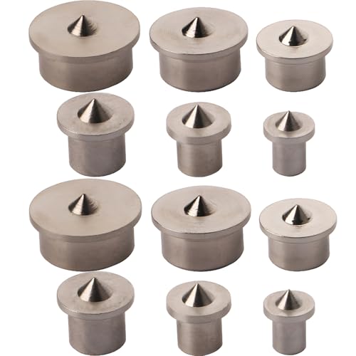 CESFONJER Holzdübel-Zentrierspitzen | dübelmarkierer | dübelspitzen, 12-tlg. Satz je 2 Stück 4/5/6/8/10/12 mm