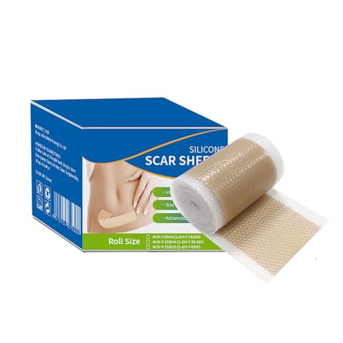 Silicone Scar Sheets,Parche de Silicona Para Cicatriz,Hojas de Silicona para Cicatrices Reutilizables,Láminas de Parches Cicatrizantes,Premium Silicone Scar Sheets,Reutilizables Tiritas Cicatrizantes