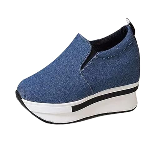 Chaussures de sport unies femme respirantes avec fermeture latérale