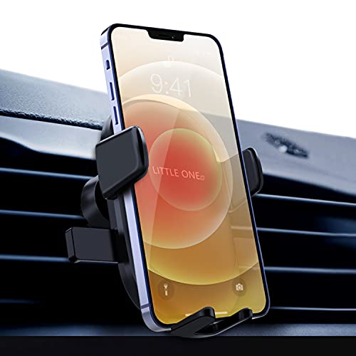 Car Phone Mount, 2022 Upgraded Phone Holder for Car with Air Vent Mount Zero Noise Car Phone Holder Air Vent Clip Hands-Free Gravity Cell Phone Holder Cell Phone Cradles Suit for 4.7″-6.7″…