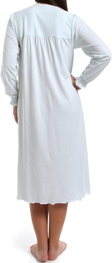 P-Jamas Women's Isabel Isabel Smocked Long Sleeve Nightgown - Image 4