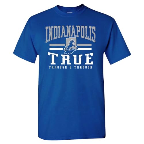 Indianapolis Football Men's Vintage Fan T-Shirt (Royal T-Shirt, XL)