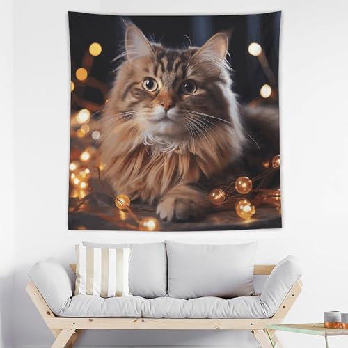Tapisserie murale chat pour habiller un mur vide avec style