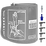 Extra Large Blood Pressure Cuff for Omron BP Monitors 22-52CM Big Arm Adjustable XL Compatible with Other BP Monitors for Adult, Includes 6 Universal Interface (BP Cuff Included Only) (Grey)