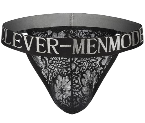 Ausing Strings Hombre Tanga Hombre Strings G String Tanga Comfort y Stretch Slips Negro