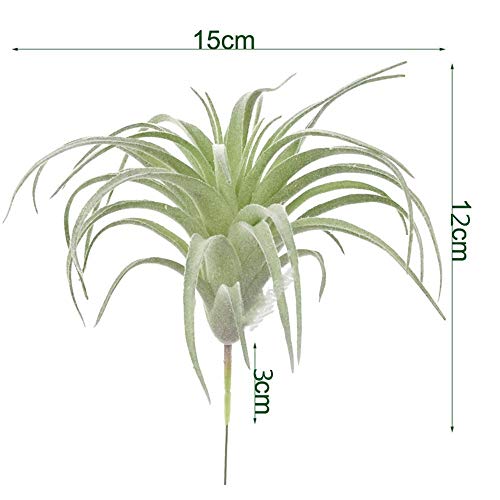 Ebuyom 2 Pcs Artificial Succulents Plants Unpotted Fake Flocking Tillandsia Air Plants Succulent Bromeliads Bouquet Arrangements Faux Plants Diy For Garden Terrarium Decor Home Decoration Green #TOP1