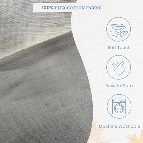 Image of Premium Cotton Flex Fabric for Sewing & Dressmaking | Soft, Breathable, Durable Material | Ideal for Kurtis, Shirts, Dresses, Home Decor & Crafts (White, 1 Meter)