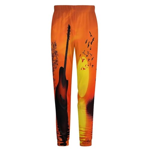 Abstract Guitar Men's Pajamas Pants Lightweight Sleep Lounge Pant Pjs Bottoms Casual Sleepwear 4XL 5