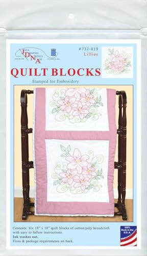 Image of Lilies 18 inch Quilt Blocks