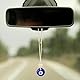 WEBEEDY 2 Stück Evil Eye Auto Anhänger Böser Blick Auto Hängeornament Rückspiegel Zubehör Heim Hängedekoration Böser Blauer Blick Anhänger Zum Schutz