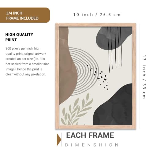 Image of kotart Painting for Wall Decoration - Modern Art Wall Decor Framed Painting for Living Room Bedroom - Framed Wall Posters /Paintings with Frame Set of 3 (Art 5, 10x13 inch)