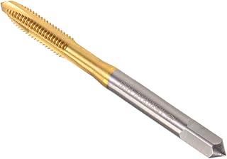 CoCud Spiral Point Taps, Metric M5 x 0.8 Thread, Titanium Coated High Speed Steel 6542 Screw Milling Threading Tap - (Applications: for Tapping Drilling Machine), 1-Piece