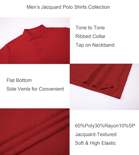 Alex Vando Mens Polo Shirts Short Sleeve Regular Fit Fashion Designed Shirt