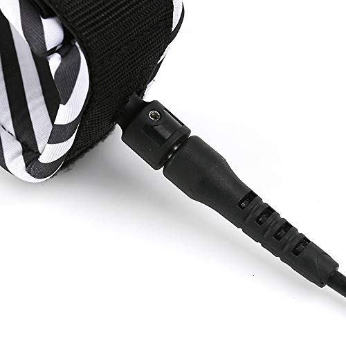 Ajcoflt Trela de surf Trela de prancha de surf Trela de aço liso Giratória Perna de corda Paddleboar