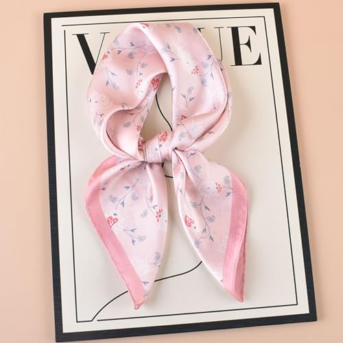 Head Scarf for Women Like Silk Scarf Hair Scarf Printed Square Scarf Bandanas for Sleeping 27 Inches4