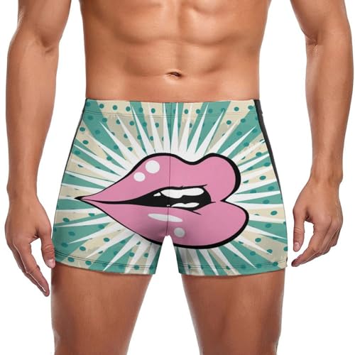Short de bain homme Lèvres Roses idéal pour vos vacances à la mer