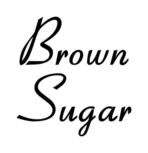 Brown Sugar 4.5w x 3.5h Label | Kitchen Pantry Organization | Die Cut Vinyl Decal | Black Retro Font (Sticker Only)