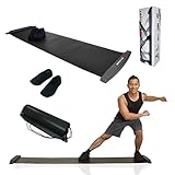 Balance 1 Slide Board Pro-90 Inch(7.5FT) Super Smooth Board with free Lycra booties!