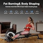 Rowing Machine for Home – Magnetic Rower with Smooth & Quiet Resistance, Foldable Design, Full-Body Workout for Fat Burn & Strength, Effective Cardio Equipment - Image 3