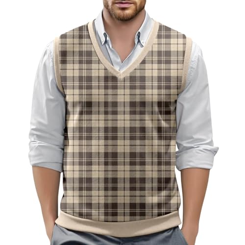 Gilet sans manche graphique pour homme col V design fluide de qualité