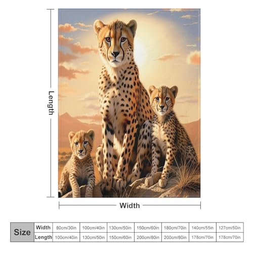 Manta de franela suave 150 x 200 cm diseno de leopardo 6