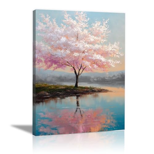 Fleurs et arbres decoration maison toile multicolore 60x80cm pour salon et cuisine