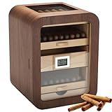 【Humidificador Eléctrico para Puros】Nuestro humidor enfriador de puros puede almacenar fácilmente hasta 110 puros, con un tamaño compacto que ahorra espacio. Cada humidor está elaborado con precisión experta y atención al detalle, garantizando un acabado que durará años.