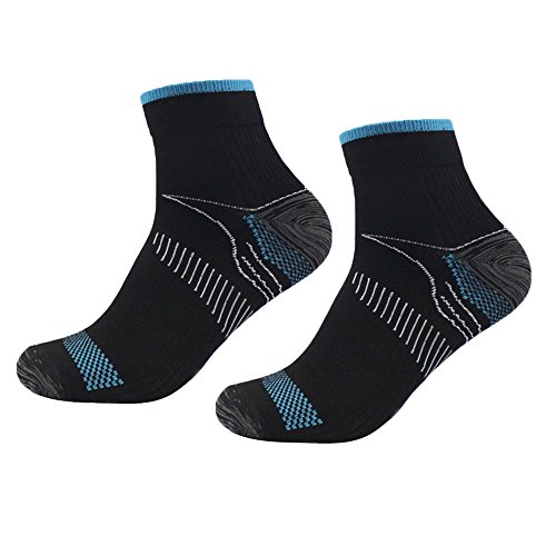 Preisvergleich Produktbild PinzhiFuß Kompression Sportsocken Fasciitis Plantar Fersenbogen Schmerzlinderung Supp (Schwarz)