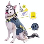 CozyVest® Dog Anxiety Vest 3-in-1 Music & Aromatherapy Shirt, Relaxing Sound & Essential Oil Scent Jacket, Fireworks Thunder Separation & Thunderstorm Canine Stress Relief Coat (Gray, XL [65-110 Lbs])