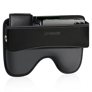 Coverado Organizador universal para asiento de automóvil, de piel de gamuza de primera calidad, para asiento lateral, caja de almacenamiento para SUV camión, accesorios interiores de automóvil, color
