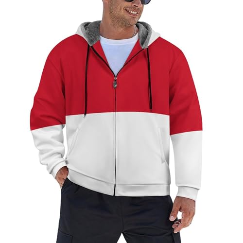 Veste d'hiver pour homme imprimé Indonésie | Manteau chaud à capuche