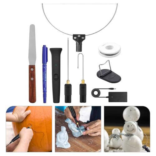 Coupe-mousse électrique GARVALON 9 pièces pour découpe précise de polystyrène et bricolage créatif - 5