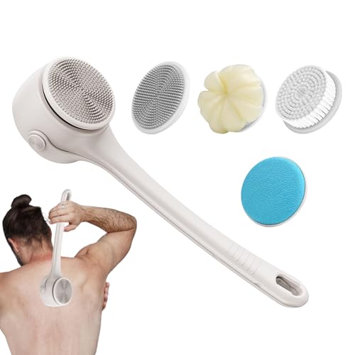 Qiwieod Cepillo Rotatorio Eléctrico - Exfoliador Impermeable Sin Cable | Limpiador Automático Para Piel Baño Ducha Spa Limpieza Corporal Completa Hombres Mujeres