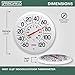 Springfield Indoor Outdoor Big and Bold Thermometer with Mounting Bracket, Easy to Read Numbers for Patio, Pool, and Indoor Areas, 13.25-Inch, White