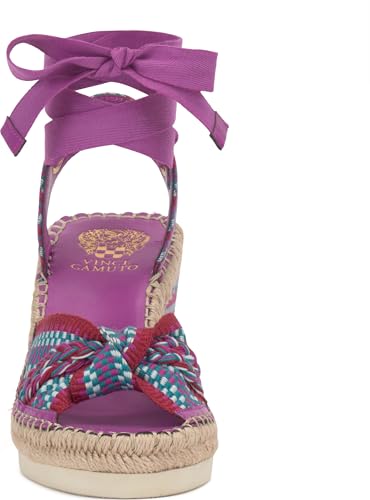 Image of Vince Camuto Bealie Woven Lace Up Wedge Sandals