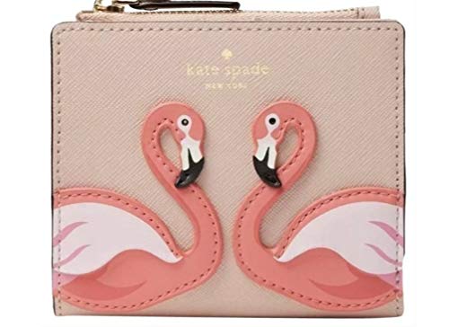 Kate Spade Flamingo By the Pool Small Zip Bifold Wallet