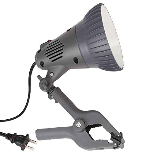 TORCHSTAR ETL-Listed 12W LED Clamp Work Lamp, Integrated 360° Rotatable Head, Ultra Bright Work Bench Light, Desk Lamp with Clip, 4000K Cool White, 6ft Plug & Play Cord