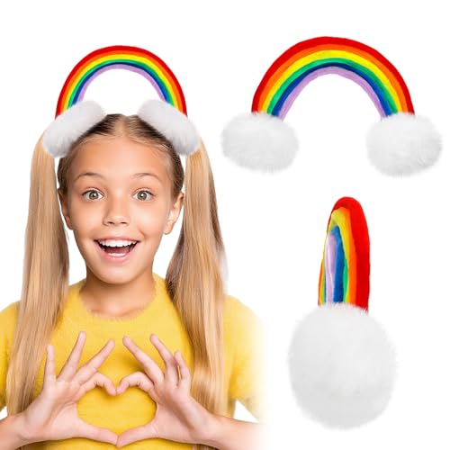Wavyknot Crazy Hair Clip Kit Crazy Hair Day Accessories for Girls Funny Head Band for Kids and Adults Party Gift(Rainbow)